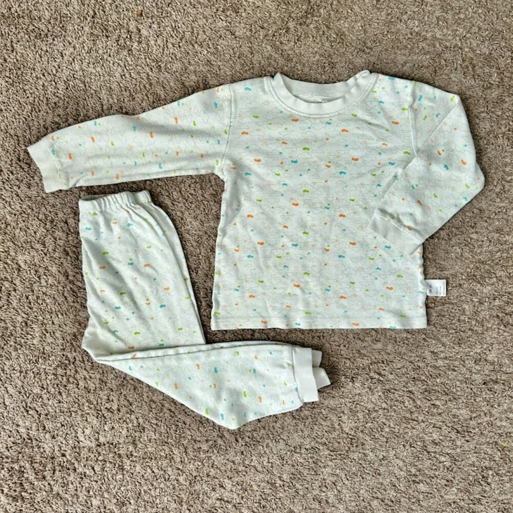 Lasi‎ Baby Kids Pajamas Set Long Sleeve Top Pants White Cloud Print 110/52